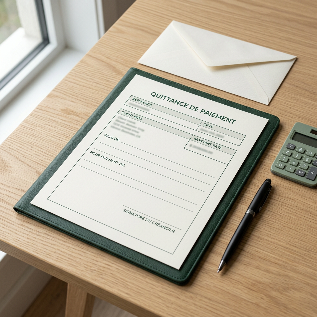 Quittance de paiement – Modèle Word